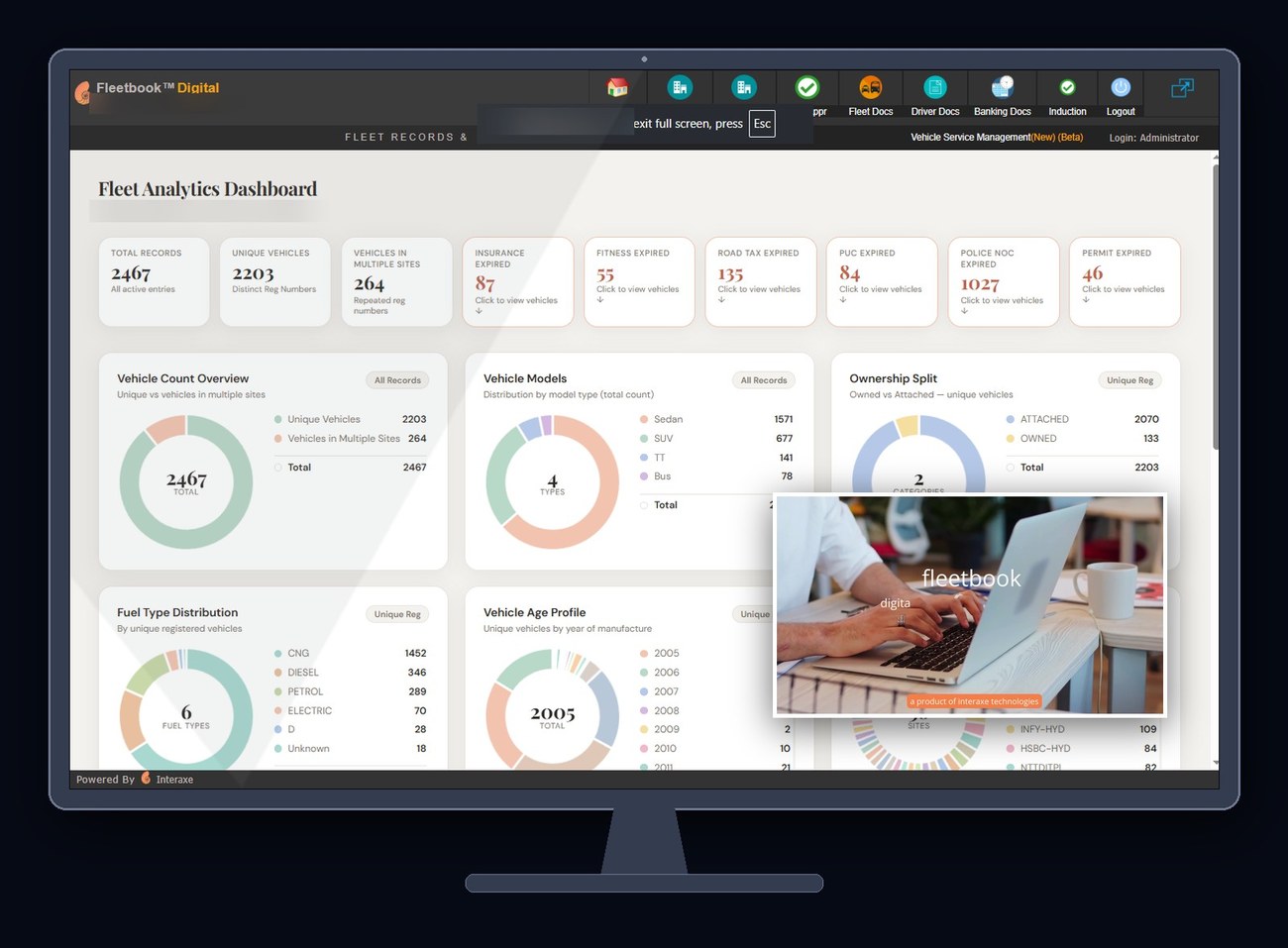 Fleetbook fleet analytics dashboard