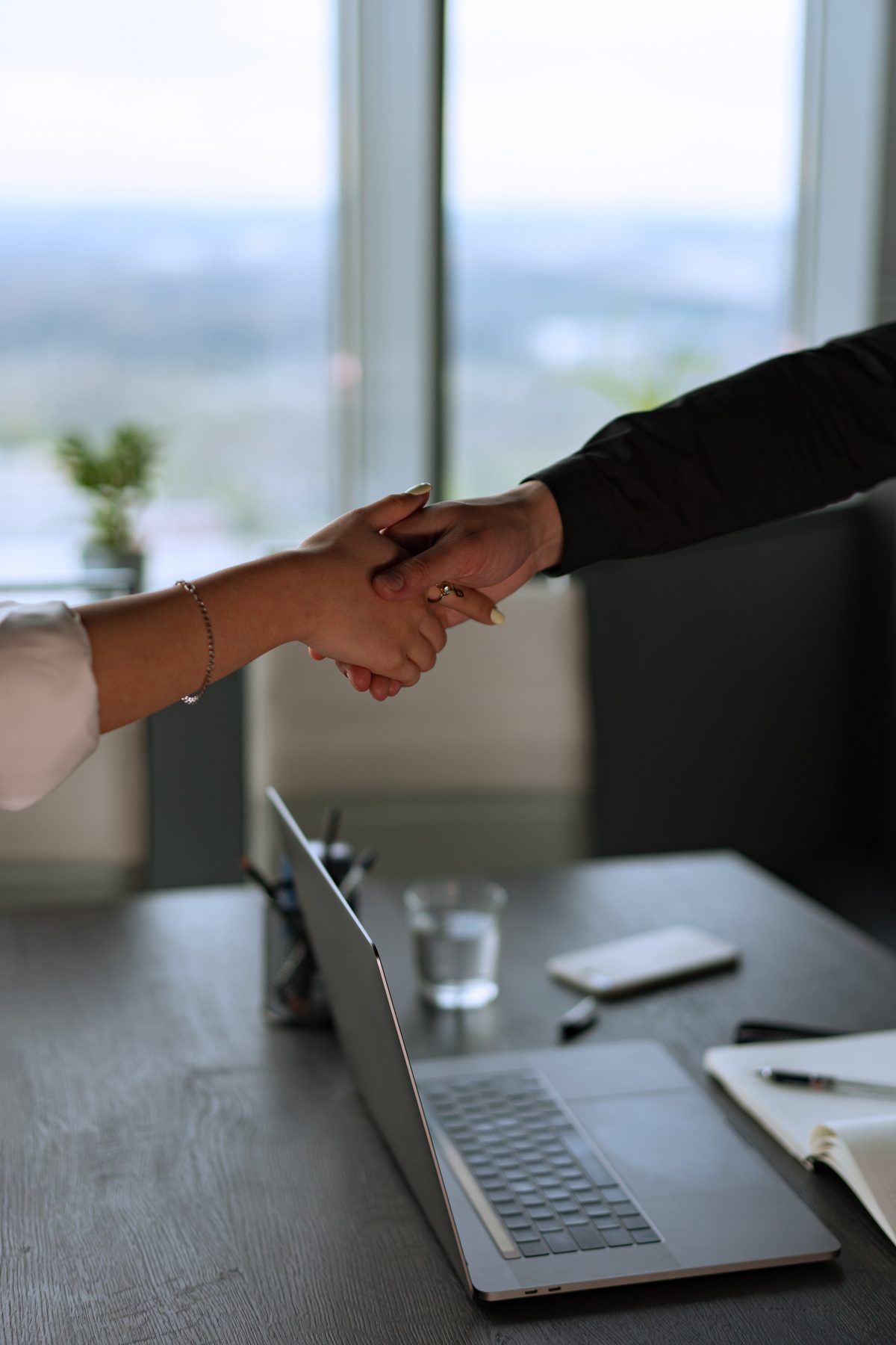 Let's connect — partnership handshake